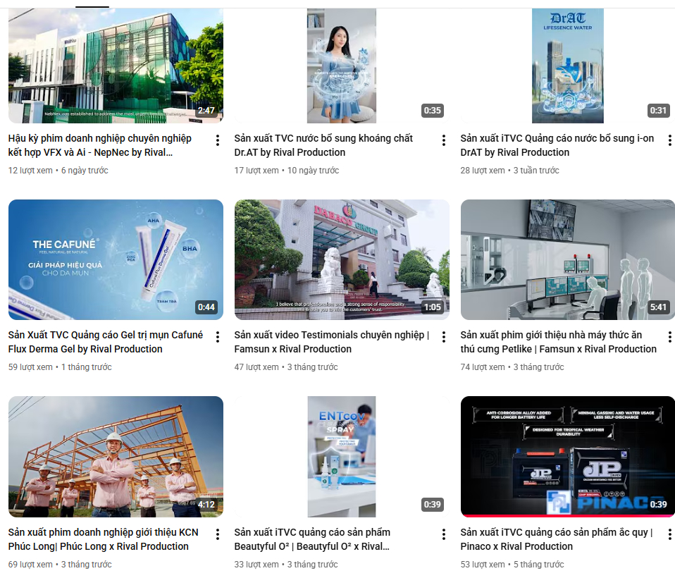 Hình ảnh dự án triển khai Dịch Vụ Sản Xuất Phim Doanh Nghiệp và Dịch vụ sản xuất TVC quảng cáo của Rival Production